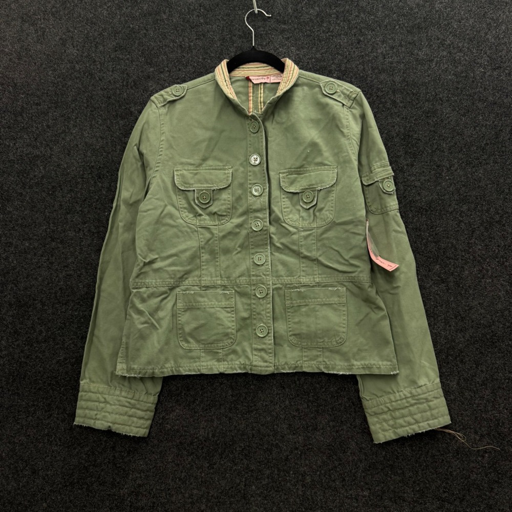 Periscope Olive Green Utility Jacket Cotton Canvas Military Y2K Deadstock XL